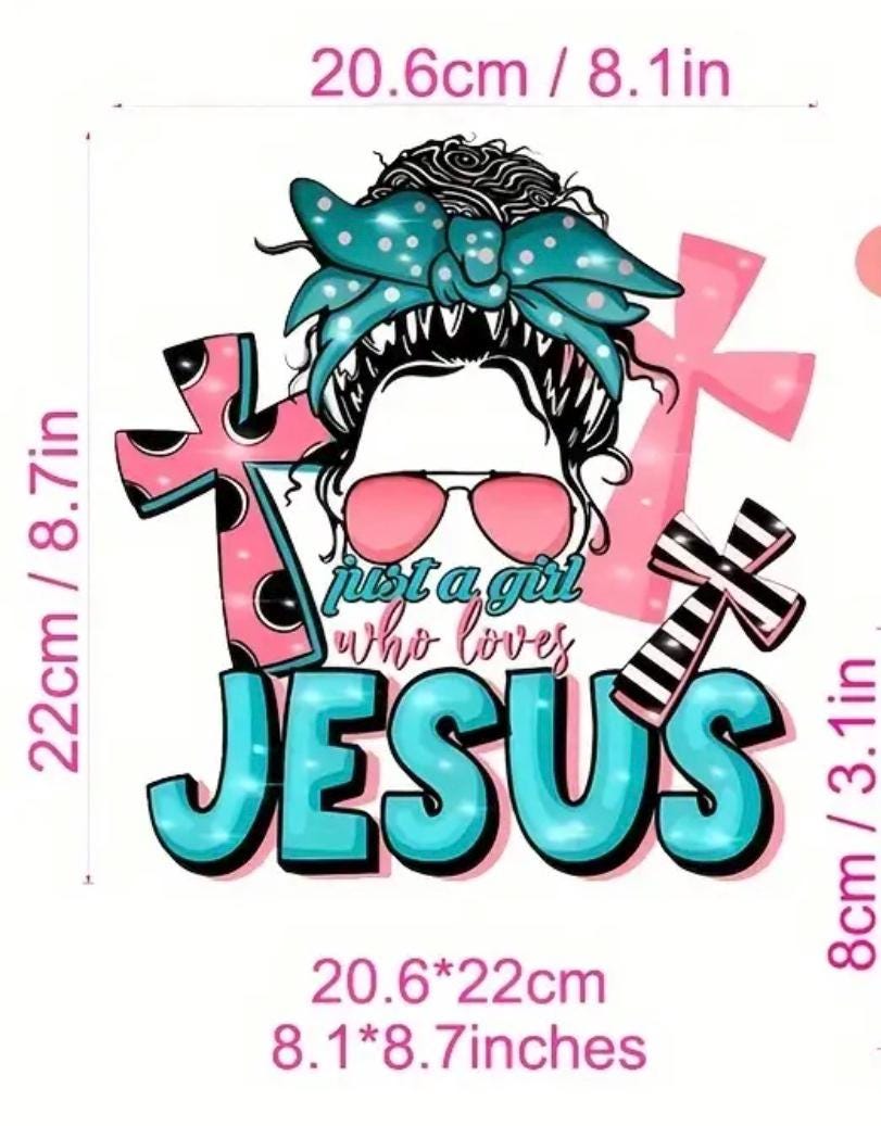 Just a girl who loves Jesus T-shirt, Jesus T-shirt, DTF, Christian, Religious, Inspirational T-shirt, Cross, Heat Transfer