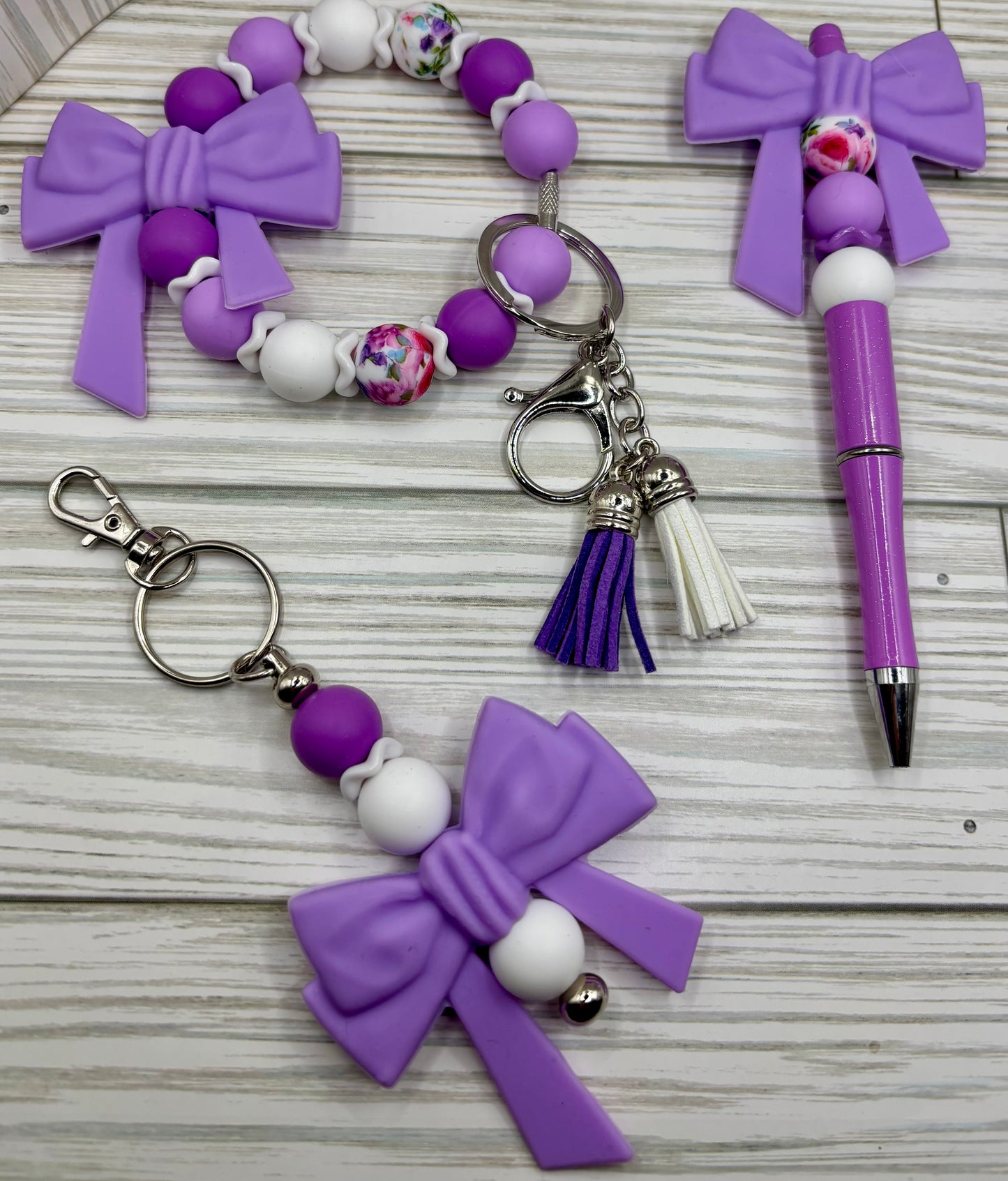 Wristlet/Purse Charm Keychain/Pen Sets