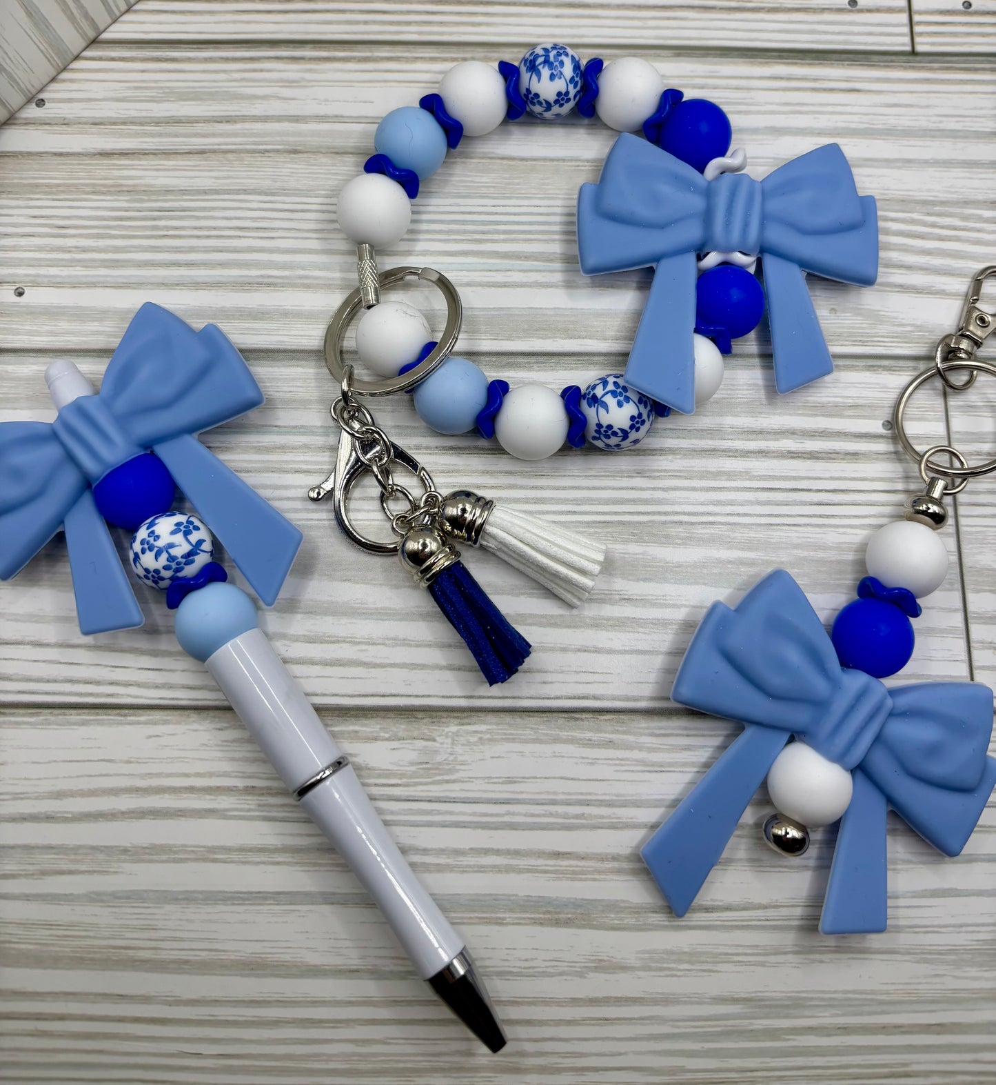 Wristlet/Purse Charm Keychain/Pen Sets