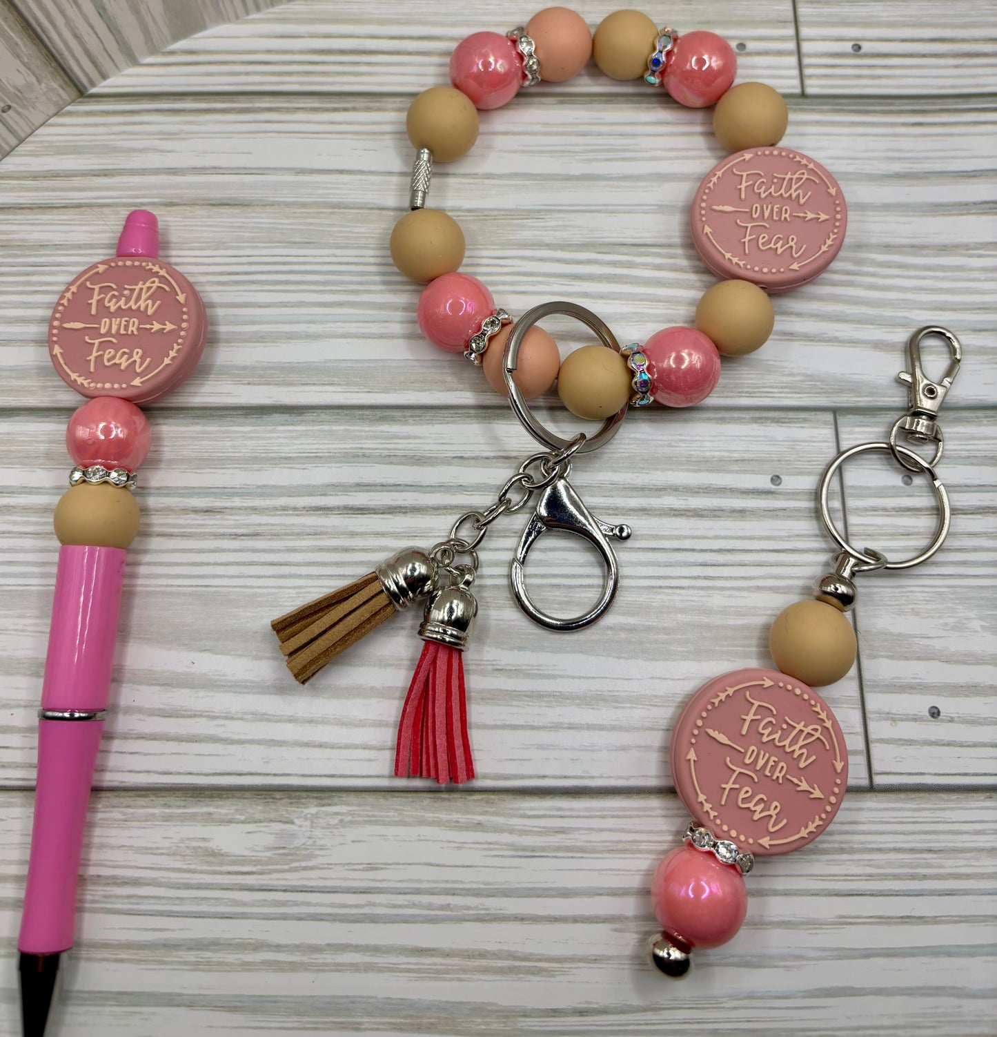 Wristlet/Purse Charm Keychain/Pen Sets