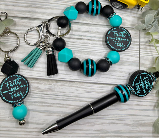 Wristlet/Purse Charm Keychain/Pen Sets