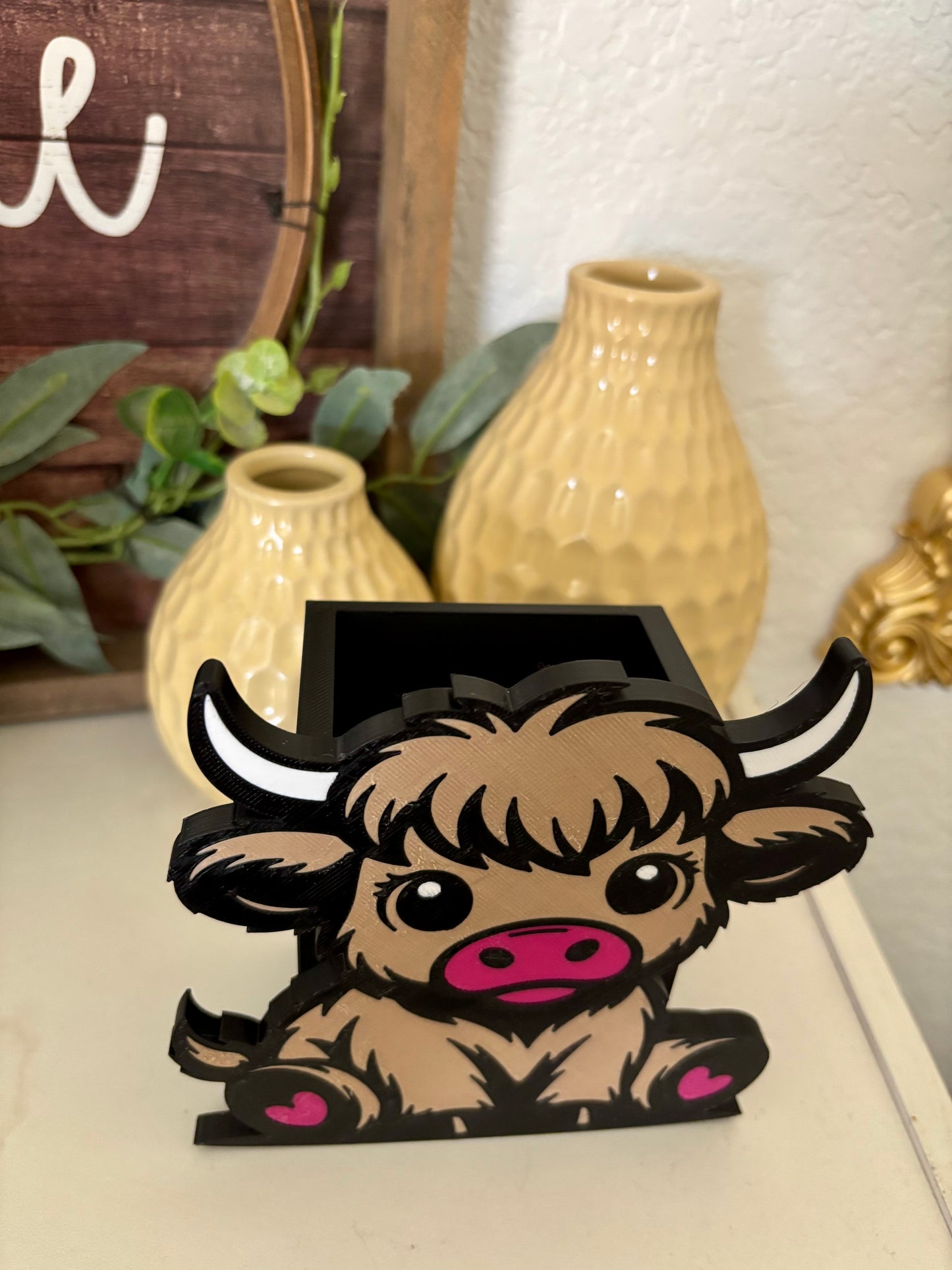 Highland Cow Pen Holder