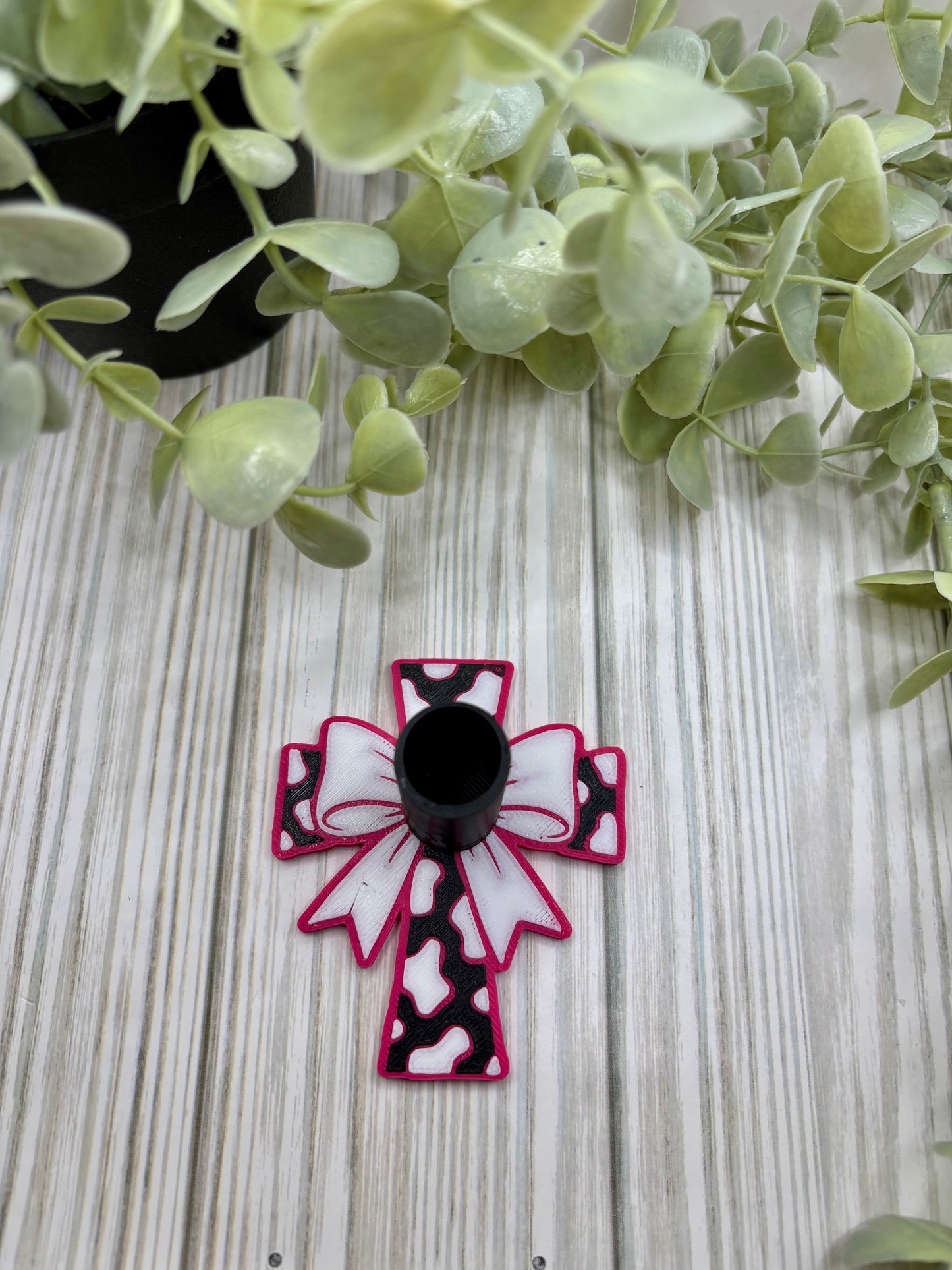 Cow Print Cross Pen Holder