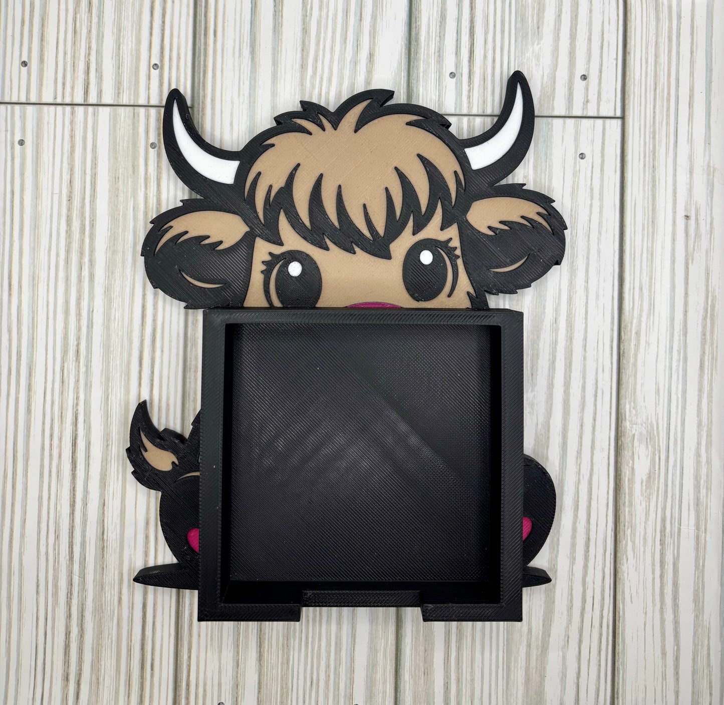 Highland Cow Sticky Note Holder