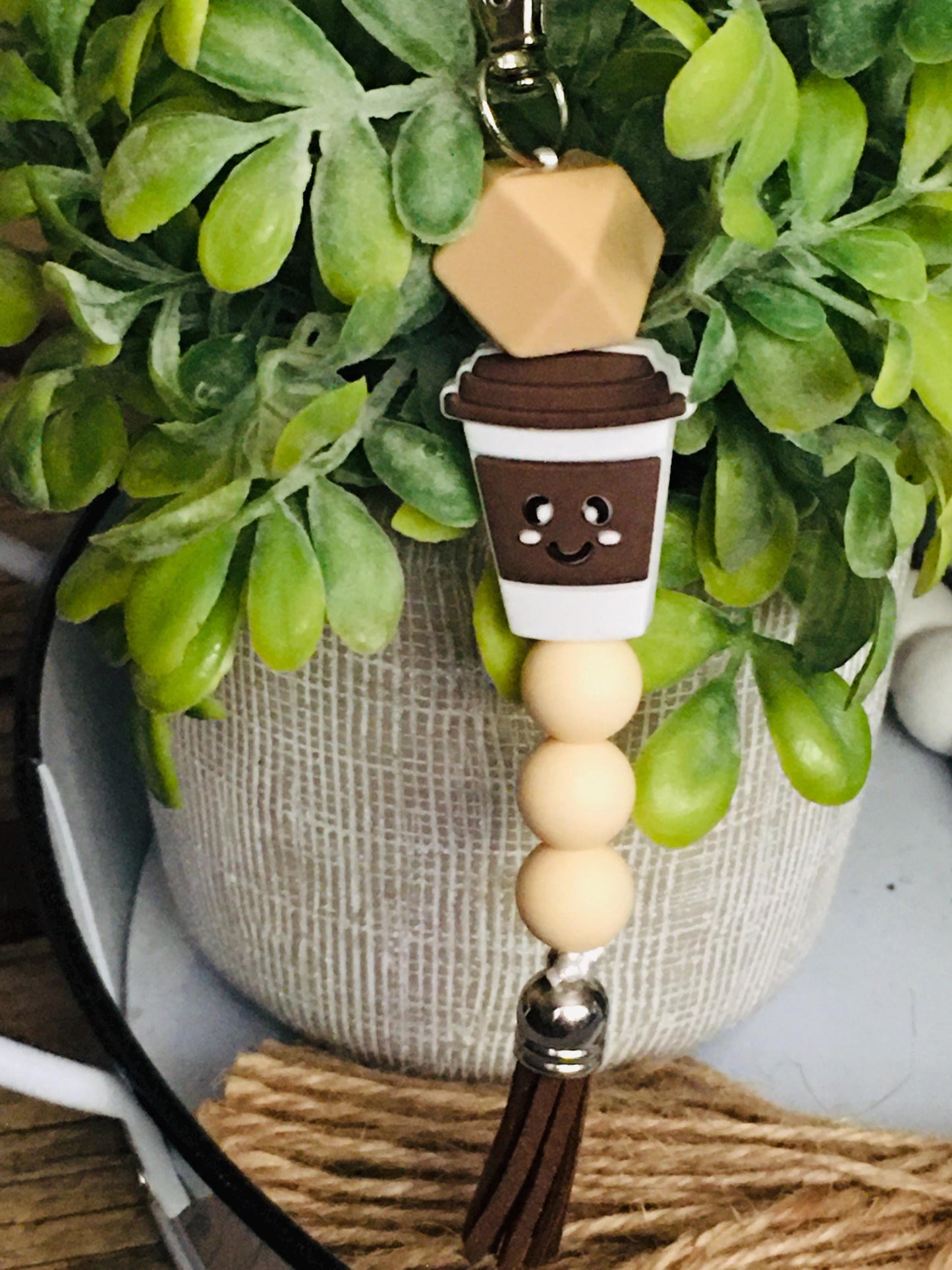 Silicone keychain, Keychain, Stocking Stuffer, Gift, Silicone beads, key holder, purse charm