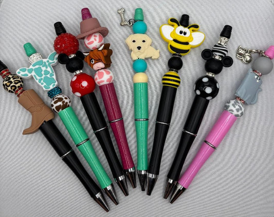 Silicone bead pen, bead pen, Stocking Stuffer, Gift, Silicone beads, pen, focal bead