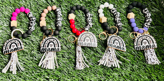 Mama Wristlet Keychain, Mama wristlet, Mama Keychain, Stocking Stuffer, Gift, Silicone wristlet