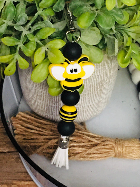 Silicone keychain, Keychain, Stocking Stuffer, Gift, Silicone beads, key holder, purse charm