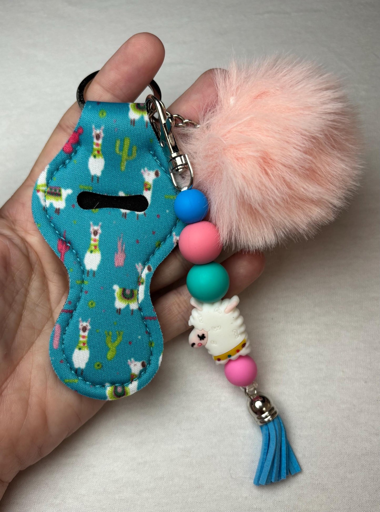 Silicone keychain, Keychain, Stocking Stuffer, Gift, Silicone beads, key holder, purse charm, lipstick holder, chapstick holder, focal bead
